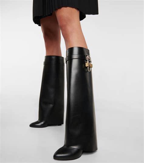 givenchy shark lock boots women in leather stores|givenchy shark lock biker boots.